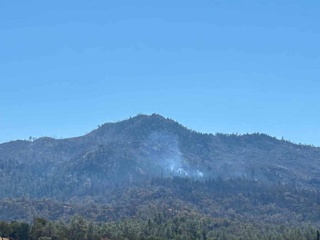 Smoke was still visible on Saturday from Aetna Springs Road in Pope Valley but as of Tuesday morning, the fire was 90 percent contained, according to Cal Fire. Kerana Todorov photo