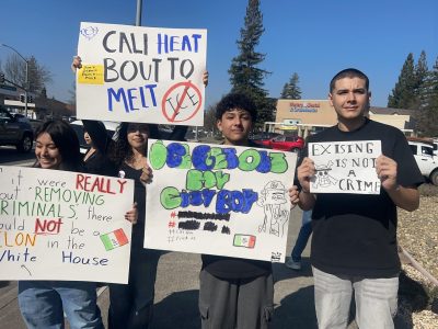 High school students protested ICE and other Trump administration policies on Friday, Feb. 6 in Napa. Submitted photo Submitted photos